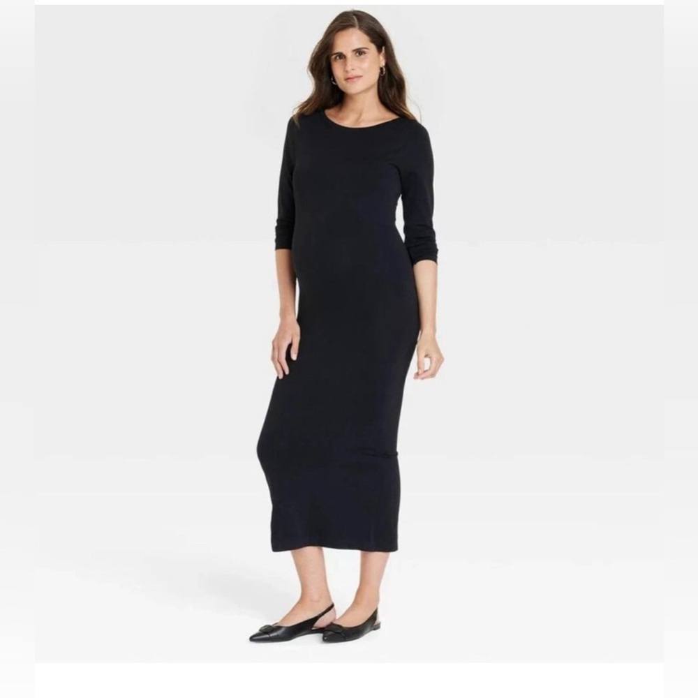 Isabel by Ingrid Isabel long sleeves seamless black material dress size S NEW